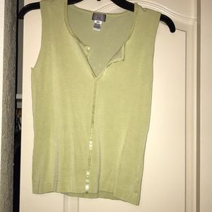Light green casual silk (ish) blouse